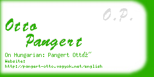 otto pangert business card